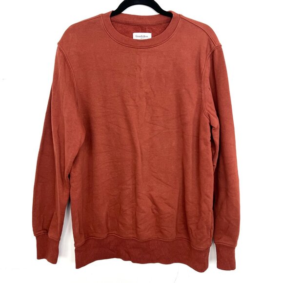 Goodfellow Sweatshirt Burnt Orange Pullover Crewneck Men's Size Medium - Picture 1 of 3